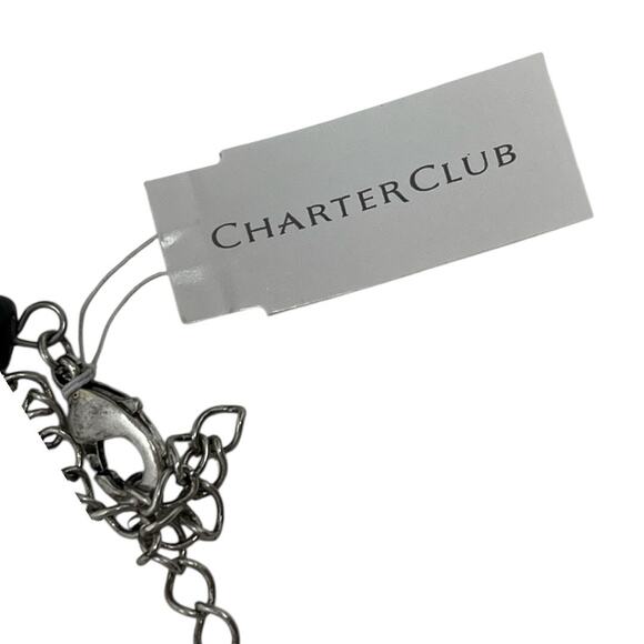 NEW Charter Club Turquoise Medallion Beaded Statement Pendant Necklace NWT - Picture 3 of 5